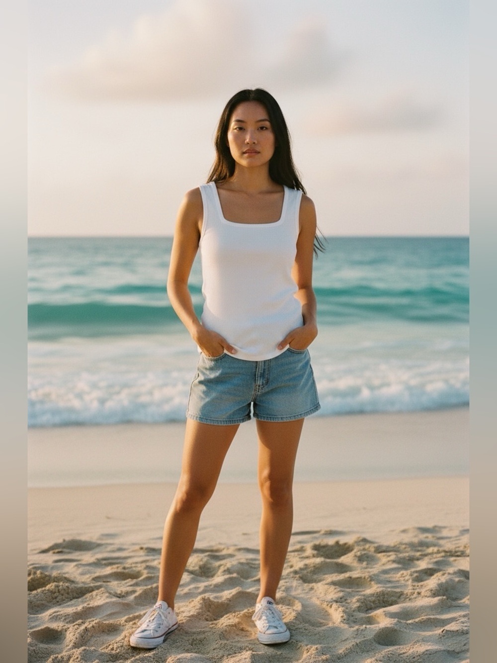 🫶🏻 a.n.a Ribbed Tank - Picture 2 of 7
